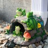 Gutter Downspout Extension Decorative Statue, Frog Statues 3”×4” Gutter Downspout