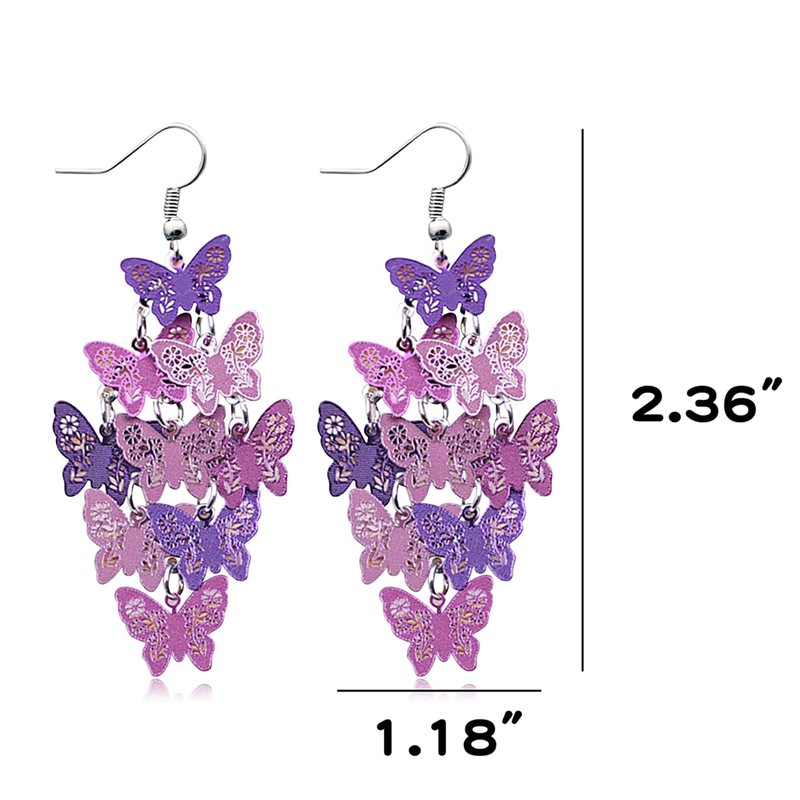 Butterfly Earrings, Women's Tassel Earrings, Butterfly Earrings with Pretty Butterfly