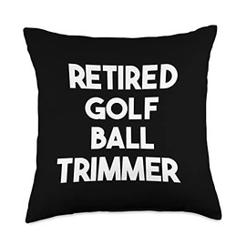 Retired Golf Ball Trimmer Throw Pillow, 18x18, Multicolor