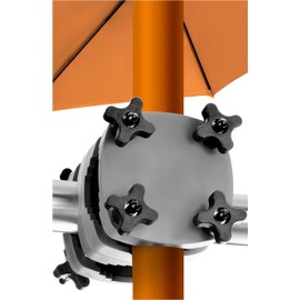 4smile Parasol Holder Balcony Railing - Parasol Holder SunnyGuy, Solid Allrounder - Universal Parasol Balcony Holder for any Balcony Parasol