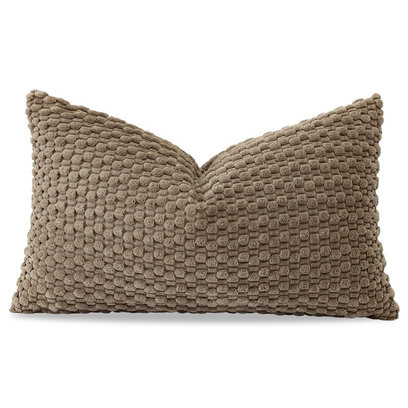 Artscope Pom Poms Decorative Corduroy Cushion Cover 30x50cm Super Soft