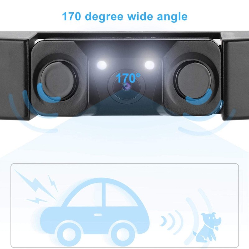 Parking View Camera,3 in 1 Car License Plate Frame Parking
