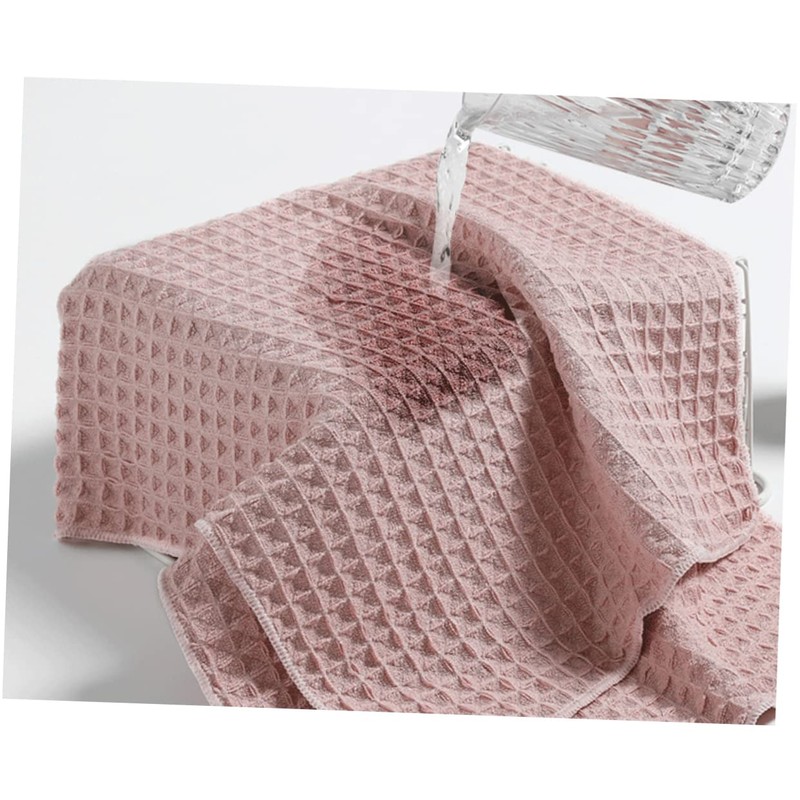 Baluue 1pc Ultra Absorbent Waffle Hair Towel Fast Drying Hair