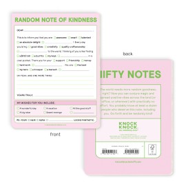 Knock Knock 1-Count Random Note of Kindness Nifty Note Pads, Checklist Memo Pads, 4 x 5.25-inches each (Pastel)