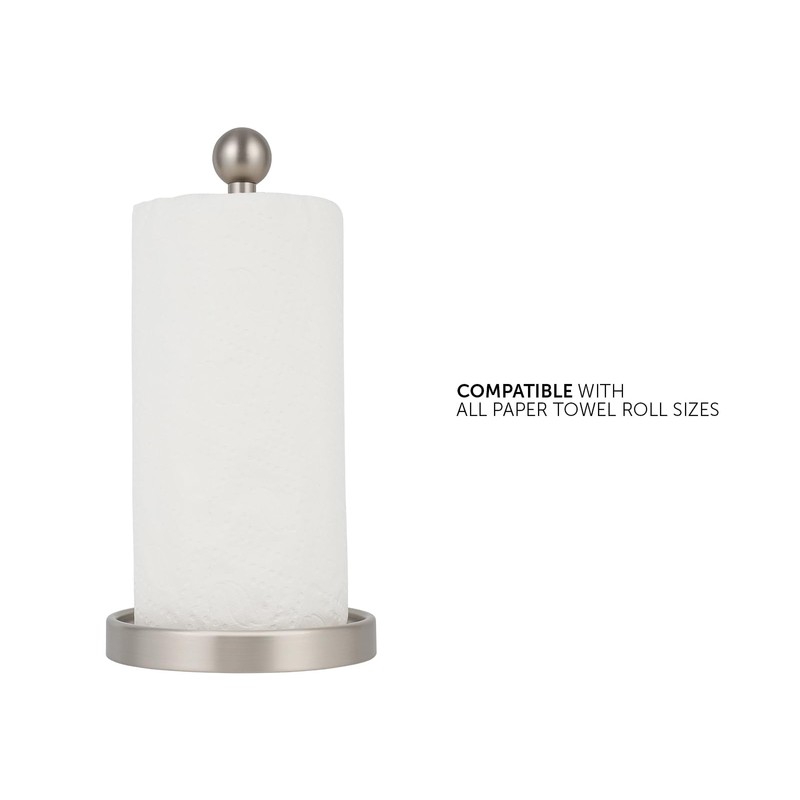 Ivilon Countertop Paper Towel Holder - Modern Sleek Ball Minimalist