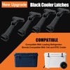 Black Replacement Cooler Latches (4 Pack) - Compatible with Yeti