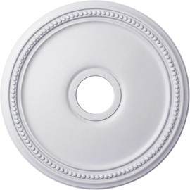 Ekena Millwork CM18DI Diane Ceiling Medallion, 18"OD x 3 5/8"ID x 1 1/8"P (Fits Canopies up to 5 3/8"), Factory Primed