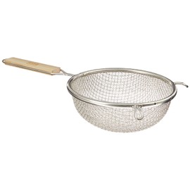 Winco Strainer, 6.25-Inch Diameter, Medium Double Mesh, Tin, Tan
