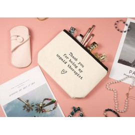 ZVMIS Therapist Gifts Friendship Gifts for Women Friends,Thank You for Being My Unpaid Therapist,Gifts for Women Friends,Birthday Christmas Gifts-Makeup Bag Gifts,Cosmetic Pouch,Travel Case