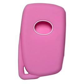 Silicone Key Fob Cover, Remote Key Protector Fit for GS 450h 300 200t is 350 AWD 300 200t 250 500 RX 450h 350 450hL 350L RC 350 300 AWD 200t ES350 300h, 4 Buttons Key Fob Cover Protector (Pink)