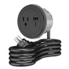 Legrand Wiremold RFPCRUAUC-BK10 Round Furniture Power Center with USB, 1