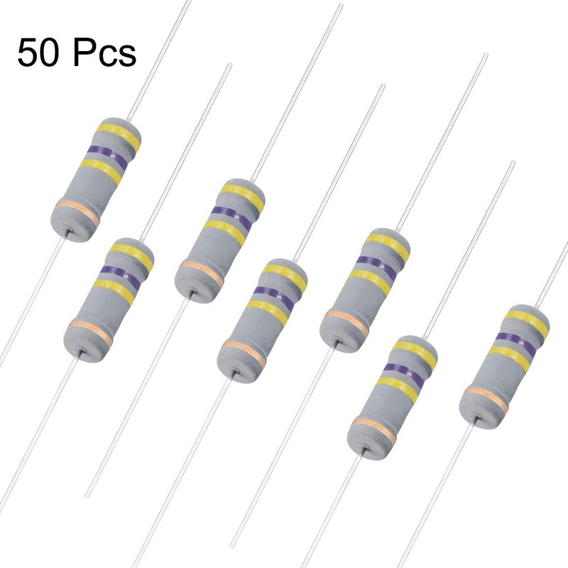 uxcell 50Pcs 470K Ohm Resistor, 2W 5% Tolerance Carbon Film