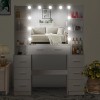 Yamissi Large Vanity Set with LED Lighted Mirror Makeup Dressing
