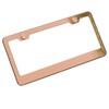 NAROWAN Silicone Back Guard License Plate Frame Rose Gold Mirror