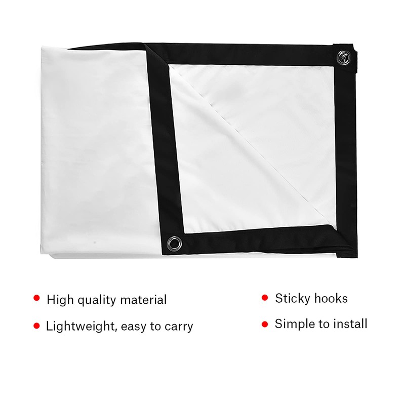 Richer-R Projector Screen, Rear Projection Screen,60-100 Inch Portable Foldable Non-Crease