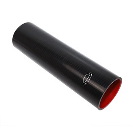 TenkeAuto 12" Long High Performance 4-Ply Reinforced 3.25" ID Straight Coupler Silicone Hose Turbo/Intercooler/Piping (BLACK 3.25'')