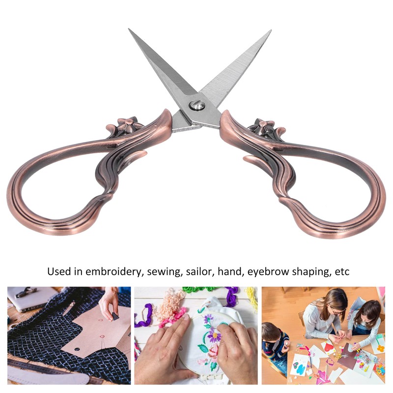 Retro Scissor Stainless Steel Craft Embroidery DIY Needle Art Work