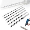 Omninmo 6pcs Auger Wood Drill Bit, 6 8 10 12 14 16mm Hex Shank Extra Long Wood Twist Auger Drill Bits Set for Wood, Brick Tile, Plastic