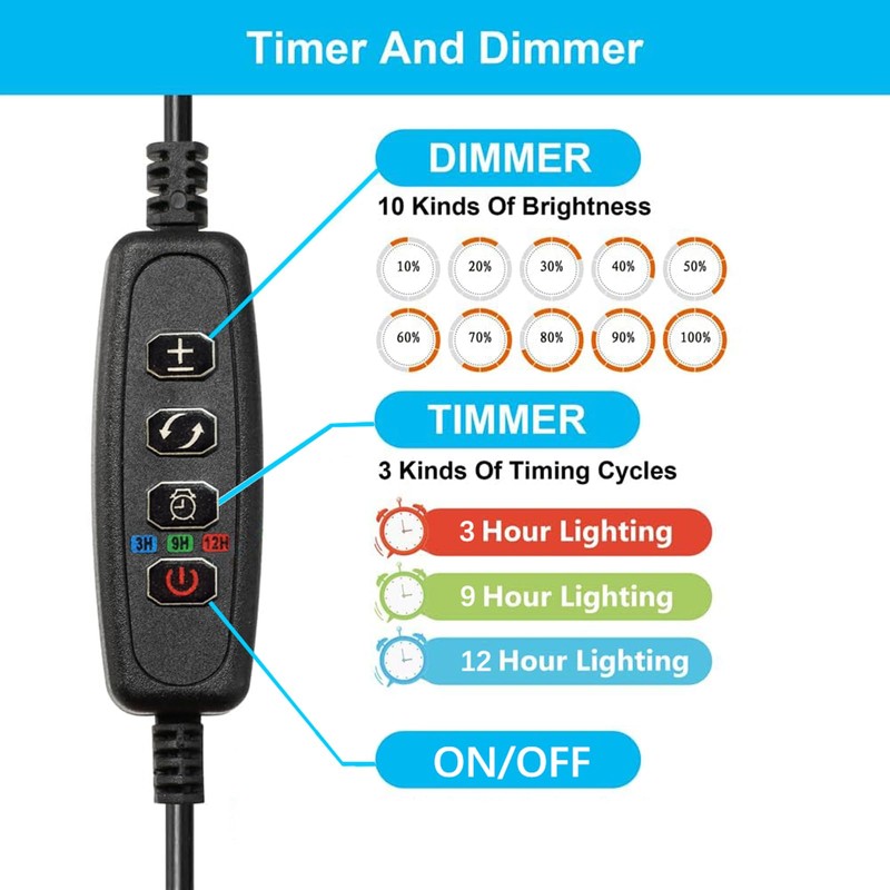 Carefree Fish Aquarium LED Light USB 5V RGBW 5730 Timmer