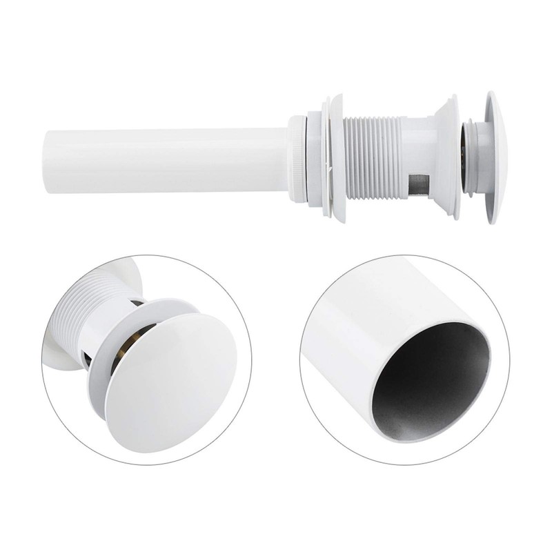 Daytesy Drain Stopper-Kitchen Bathroom Basin Sink White Coating Brass Pop