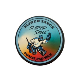 Slider Sauce Goalie Pad Wax by Sniper Sauce, Goalie Pad Sliding Wax, Goaltender Pad Glide Polish, Reduce Friction from Ice & Snow Build Up, Increased Slide Post-to-Post, Waterproofs & Makes Slippery