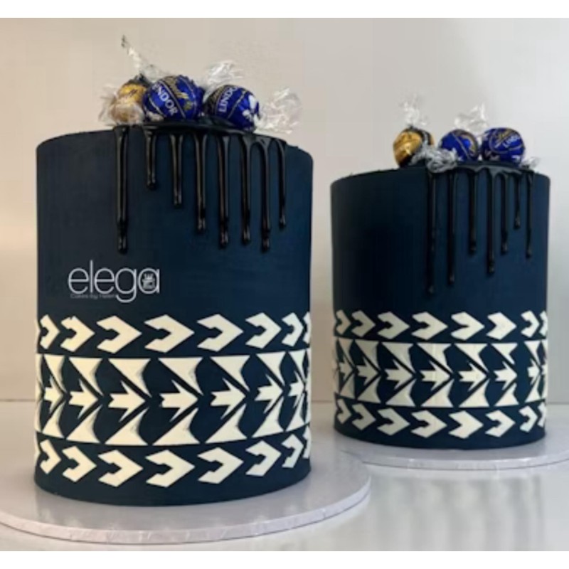 Polynesian Heart Border Stencil