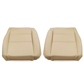 FZJDSD Tan Leather Driver Side & Passenger Side Bottom Replacement Seat Covers Compatible with Honda CRV CR-V 2007 2008 2009 2010 2011