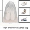 100Pcs Non-woven Fabric Storage Bag for Shoes,Bags,Clothes,12.6x18.9 Inches,White
