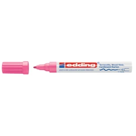 Edding 4040 Tintenmarker matt - 1 Marker - Rundspitze 1-2 mm - Rosa - zum Beschriften und Dekorieren auf rauen, dunklen oder porösen Oberflächen - ideal für Terrakotta, Karton, Holz