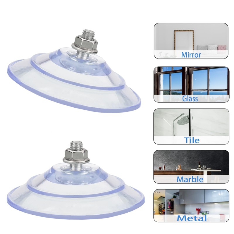 AccEncyc Upgraded Large Suction Cup with Screws 3.4"/85mm Plastic Suction
