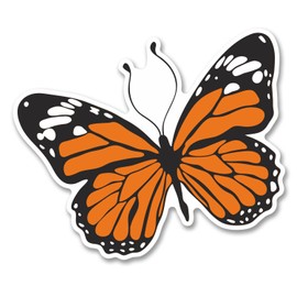 2 x 10cm Butterfly Vinyl Stickers Laptop Helmet Car Bike Tablet Animal Fun #6241 (10cm Wide x 8.5cm Tall)