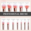 Marble Makeup Brushes Set 12 PCS with 2 Blending Sponges