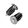 Keenso 1 Pair Bike Handlebar End Caps, Aluminum Alloy Bike Bicycle Handlebar Handle Grip Bar End Plug Cap Parts(Titanium)