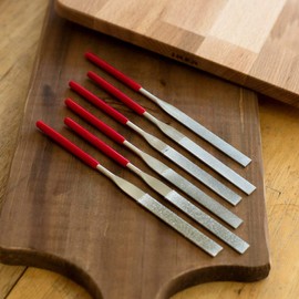 ToolTreaux 6pc Diamond Coated Flat File Set, 40 to 600 Grit