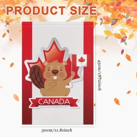 Canada Day Garden Flag - Patriotic Outdoor Flag - Durable, Double-Sided Print, Perfect for Yard, Porch, and Patio - 12x18 Inches - Red & White Design