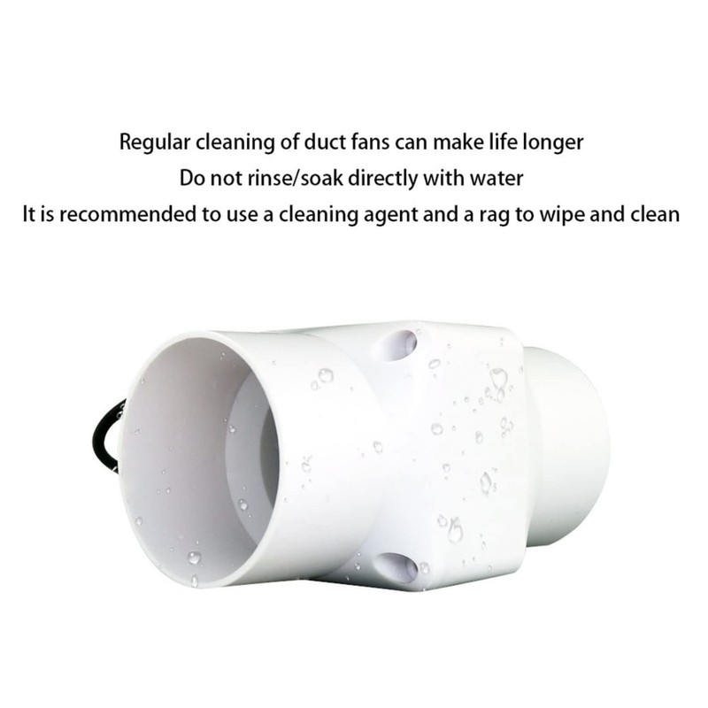 2 Inch Inline Duct Fan, 12V DC Bathroom Exhaust Fan