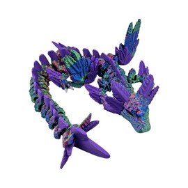 ZZ LIFE Axolotl Winged Dragon - 18" Articulating Dragon Collectible Figurine - Stress Anxiety Relief, ADHD - Large Winged Adult Dragons