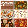 AnyDesign Fall Wrapping Paper Autumn Sunflower Maple Leaves Animal Wrap