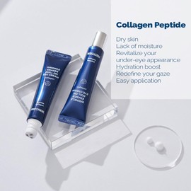 PRETTYSKIN Anti-Aging Roll-On Eye Cream for Dark Circles and Puffiness – Helps Improve Skin Elasticity with Vitamin A & Collagen – Cooling Stainless Steel Tip – 1.01 fl. oz.(Collagen 2CT)