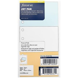 Filofax Mini Jot Pads - White/ Blue/ Salmon