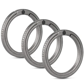 [KeyUnity] KA19 Titanium Key Ring for Men Key/Hanging Ring 17.5mm/25mm/33mm Titanium Alloy Key Ring High Hardness Key Ring 100% Titanium, Set of 3, edc, S/M/L, Silver, Lightweight Titanium, KA08-(L*3)