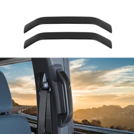 RAZPOY B-Pillar Handle Grab Panel Trim Cover Compatible with 2021-2023 Ford Bronco Carbon Fiber Interior Accessories 4-Door