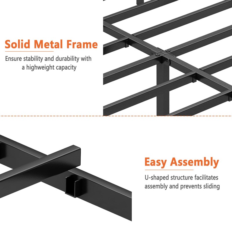 DIIYIV California King Bed Frame-Classic Metal Platform Bed Frame,Mattress Foundation