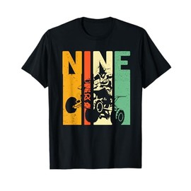 9th Birthday ATV Off Road Four Wheeler Quad Bike Mud Racing T-Shirt