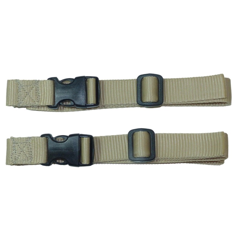 Webbing Strap with Quick Release Buckle, Pack of 2 (Beige,