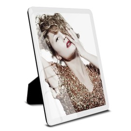 Bluesun 5x7 picture frame white, picture frames glass, hanging picture frame, Matted for wall and tabletop Decor (5x7, white)