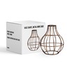 LEDSone Modern Easy Fit Geometric Vase Shape, Metal Wire Cage