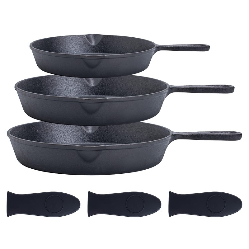 Bruntmor Pre-seasoned 6 Inch Black Cast Iron Nonstick Frying Pan