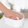 Zerodeko Cuenco para Manicura Acrílico Blanco, Recipiente para Remojar Uñas,