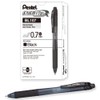 Pentel - Gel Pen, Retractable, .7mm, Med Point,Metal Tip, Black,